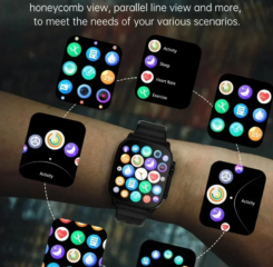 Smartwatch LAXASFIT X10 Ultra 2.01 com Chamadas Bluetooth e Monitor de Saúde Original UI