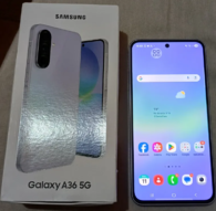 Smartphone Galaxy a36 5g e sua Caixa