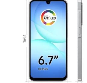 Smartphone Samsung Galaxy A17 tamanho da tela